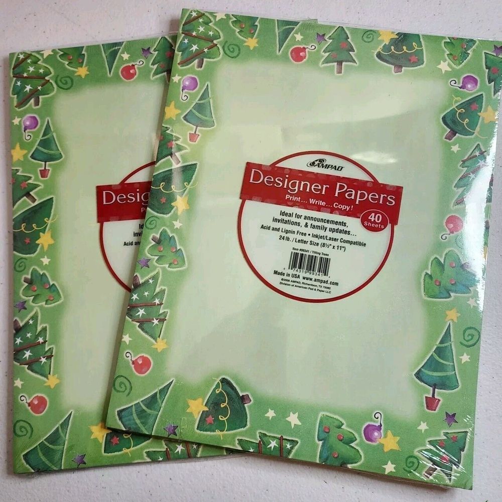 Christmas Stationery Letter‎ Printer Paper Ampad Trees 80 sheets